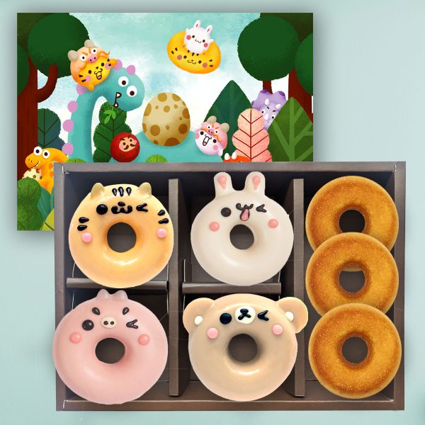 【Maru maru Donuts】《森の甜圈動物園》法式瑪德蓮甜甜圈禮盒(7入一盒)